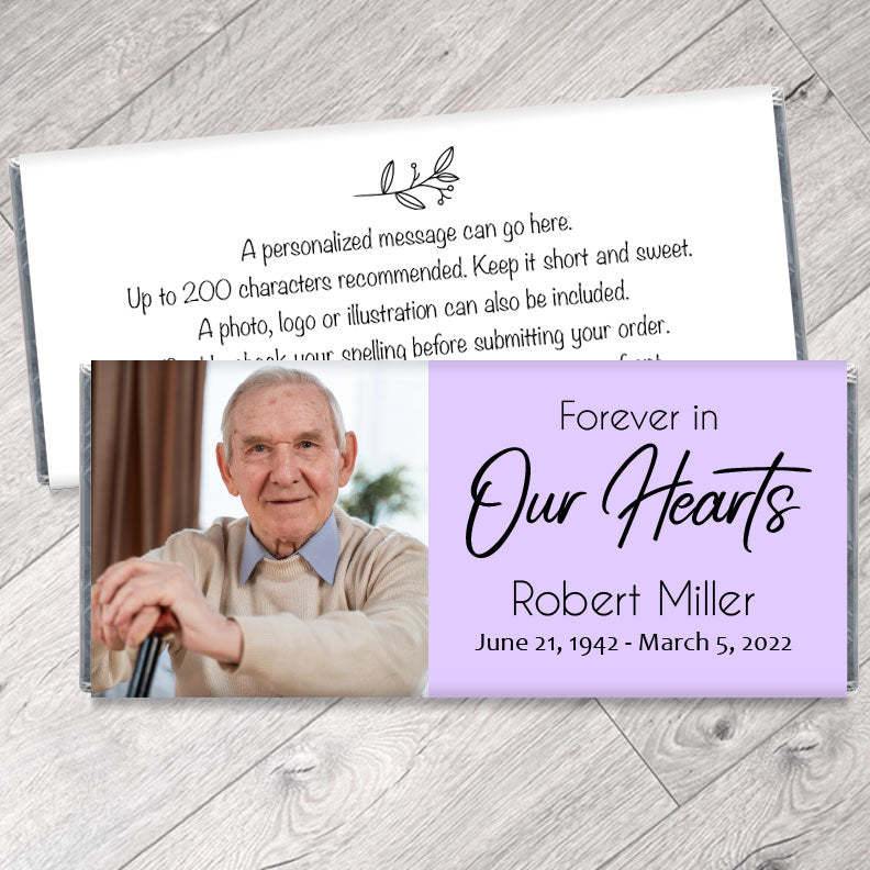 Forever in our Hearts Memorial Candy Bar Wrappers