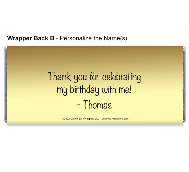 Aged to Perfection Birthday Gold Foil Candy Bar Wrapper Labels