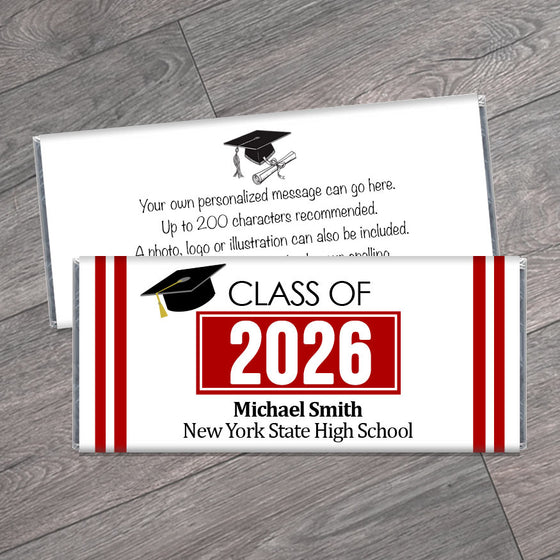 Grad Cap School Graduation Candy Bar Wrappers