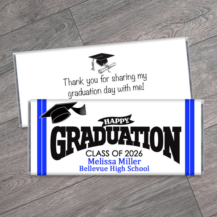 Happy Graduation School Graduation Candy Bar Wrappers