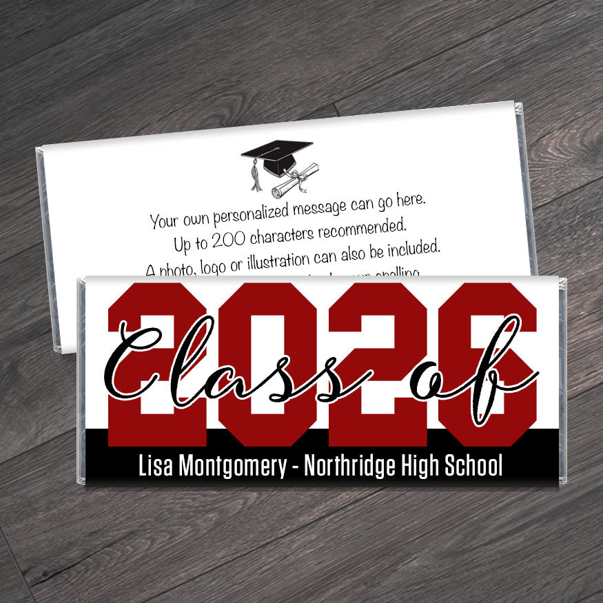Large 2026 High School Graduation Candy Bar Wrappers
