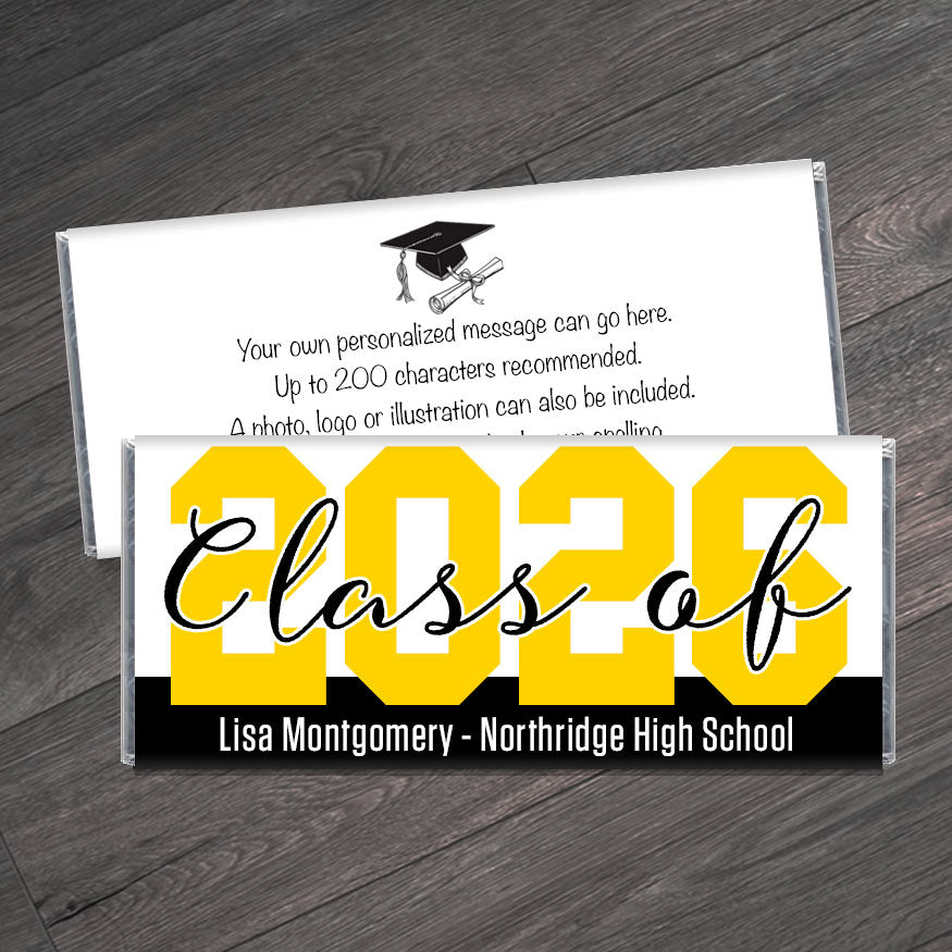 Large 2026 High School Graduation Candy Bar Wrappers