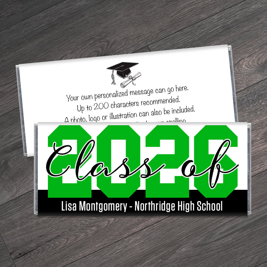 Large 2026 High School Graduation Candy Bar Wrappers