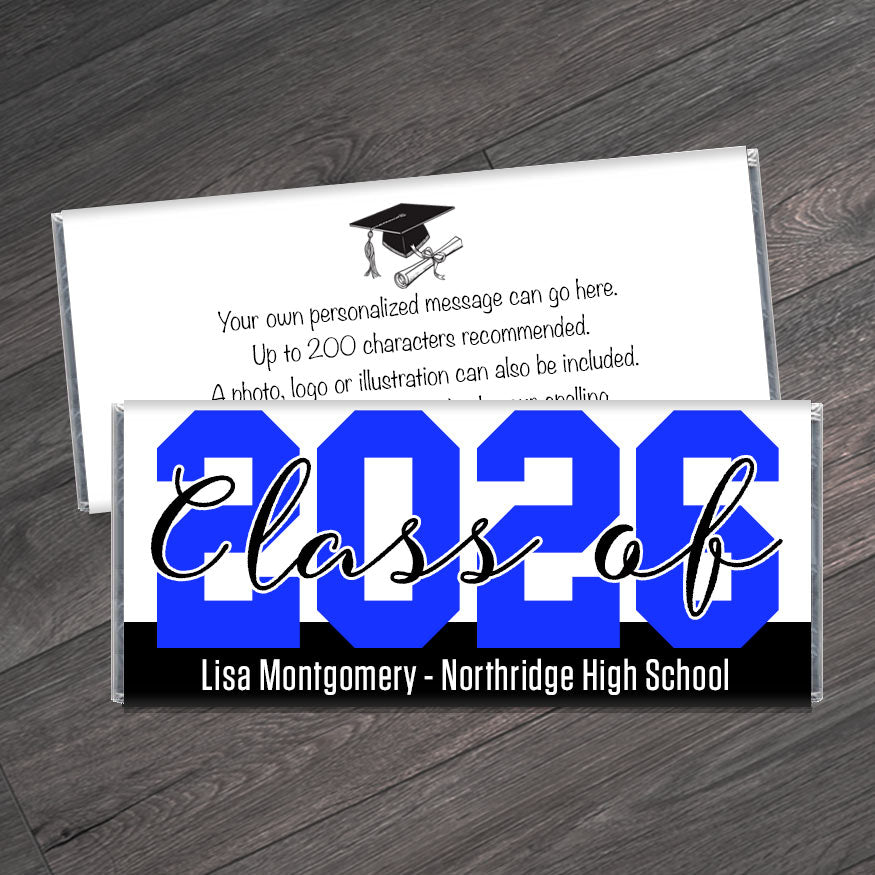 Large 2026 High School Graduation Candy Bar Wrappers