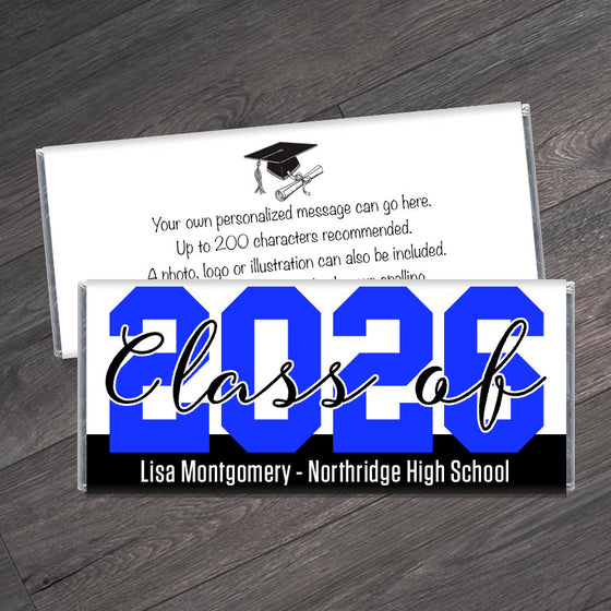 Large 2026 High School Graduation Candy Bar Wrappers