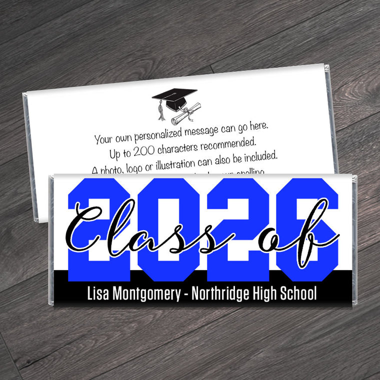 Large 2026 High School Graduation Candy Bar Wrappers