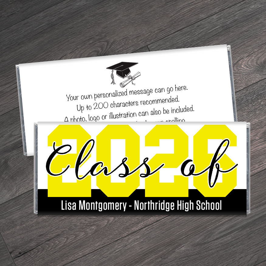 Large 2026 High School Graduation Candy Bar Wrappers