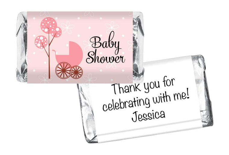 Carriage Girl Baby Shower Mini Bar Wrappers
