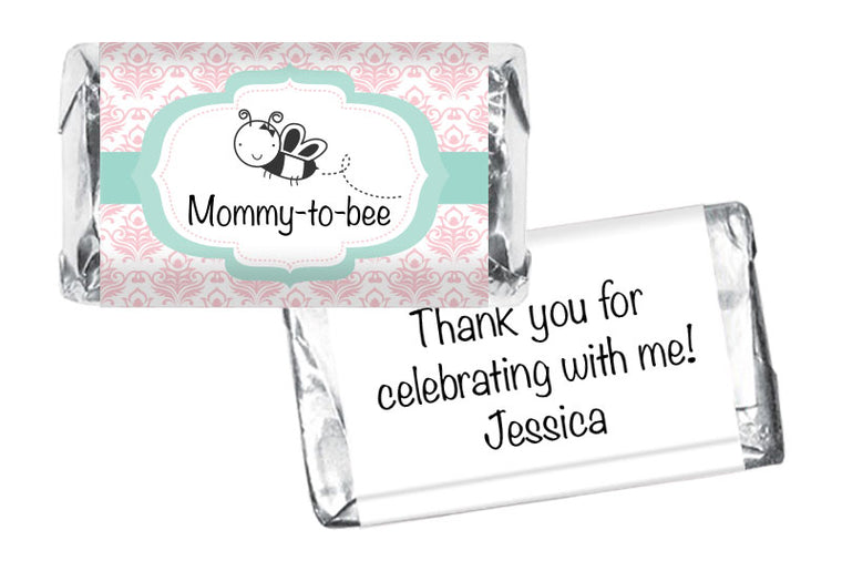 Mommy-to-Bee Girl Baby Shower Mini Bar Wrappers