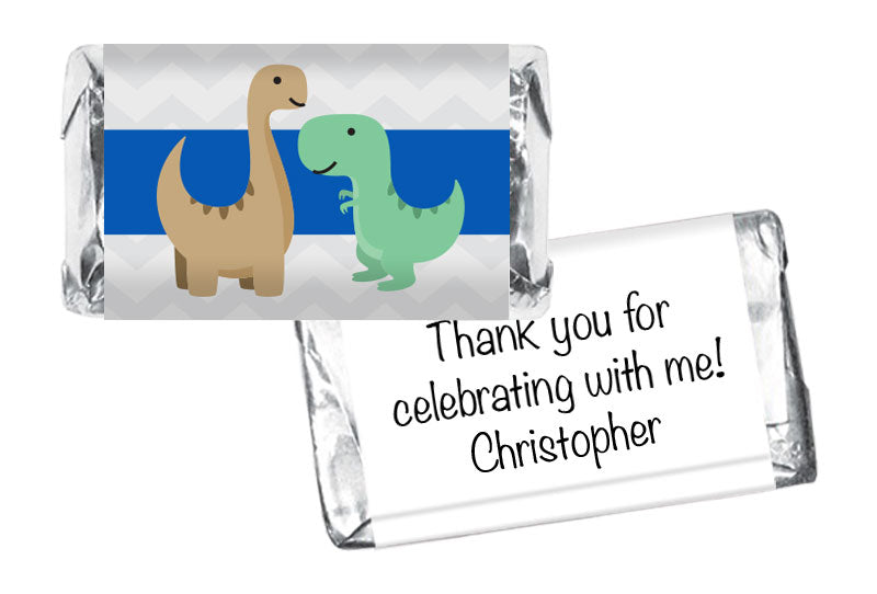 Dinosaur Boy Birthday Mini Bar Wrappers