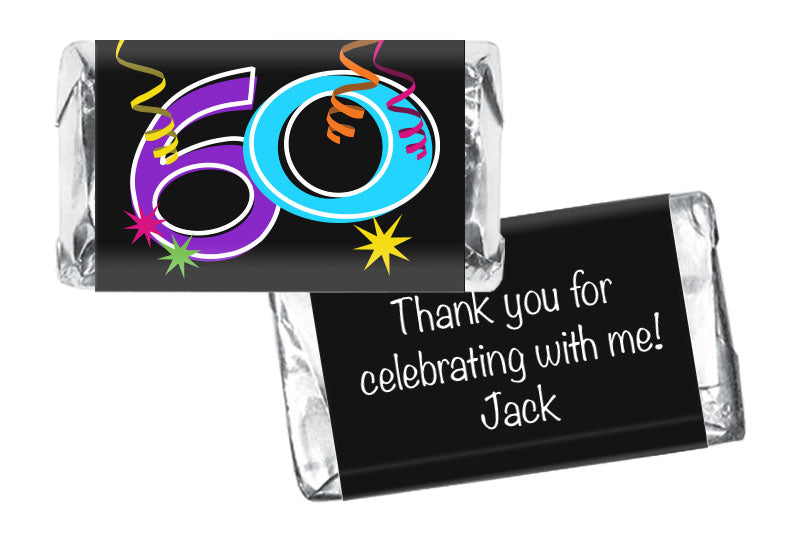 Streamers Milestone Adult Birthday Mini Bar Wrappers