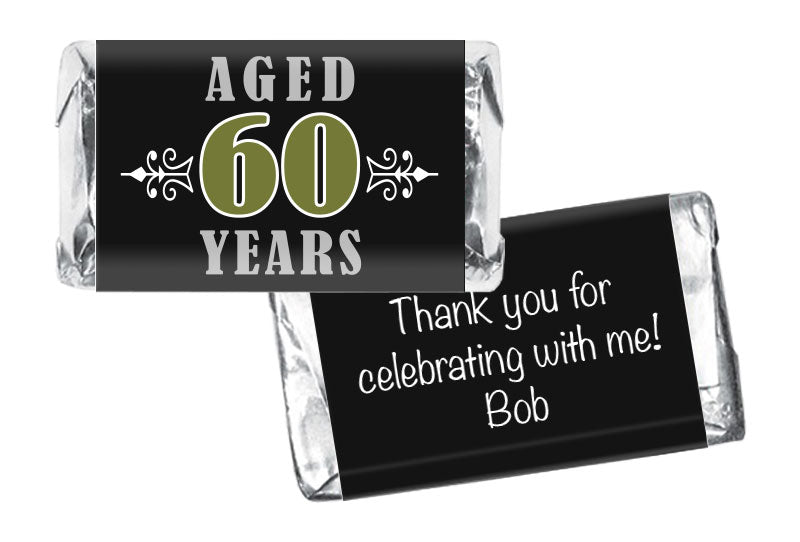 Aged to Perfection Adult Birthday Mini Bar Wrappers