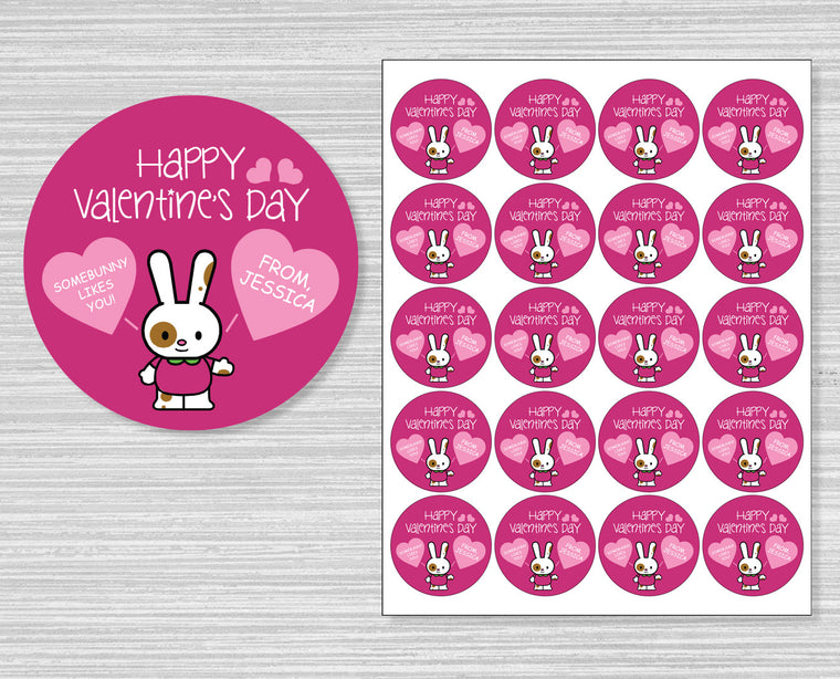 Somebunny Valentine's Day Stickers