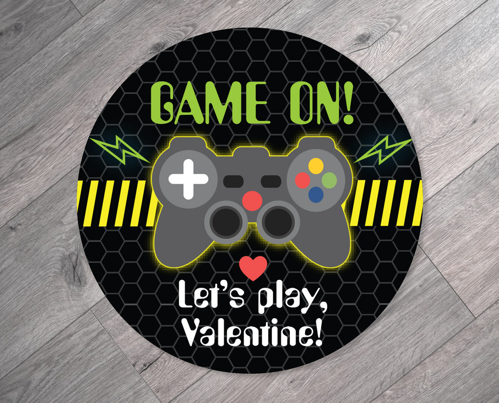 Game On! Personalized Valentine's Day Stickers