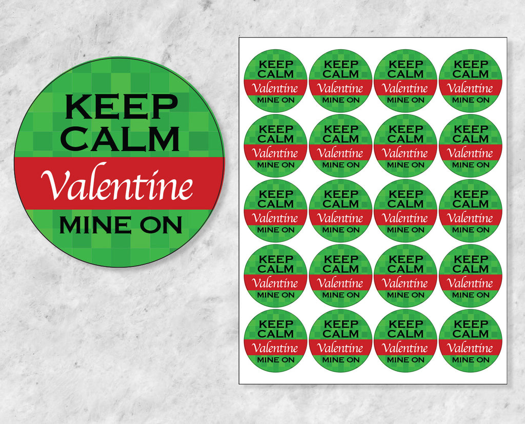 Keep Calm Mine On Valentine's Day Stickers