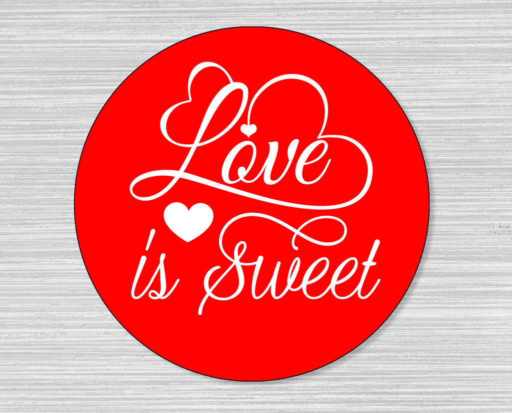 Red Love is Sweet Valentine's Day Stickers