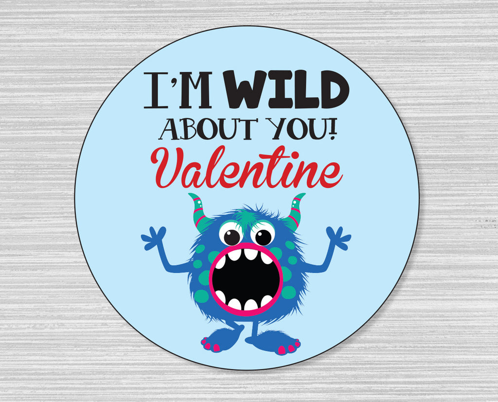 I'm Wild About You Valentine's Day Stickers