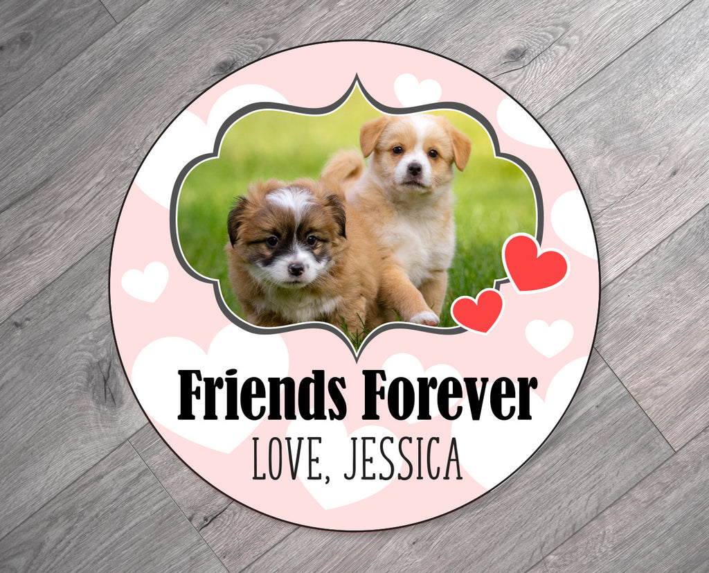 Friends Forever Puppy Theme Personalized Valentine's Day Stickers