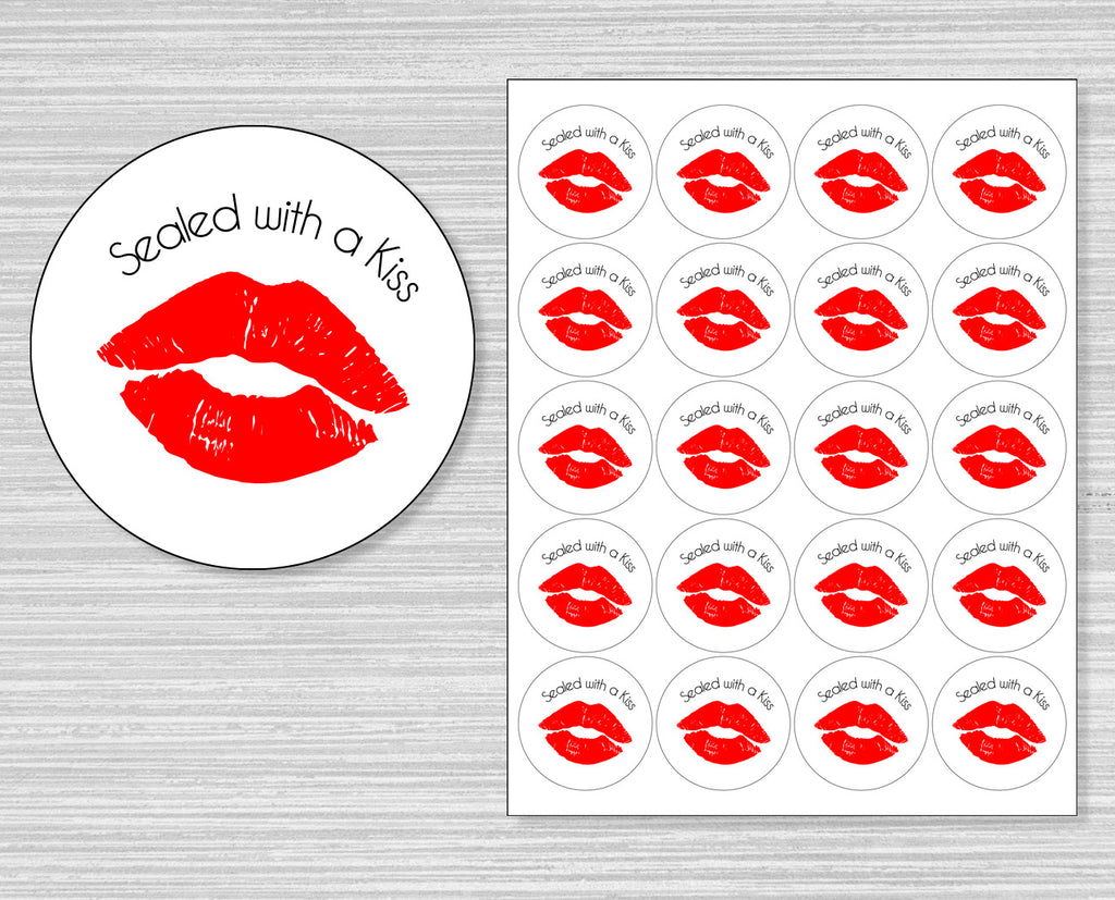 Sealed with a Kiss Valentine's Day Stickers