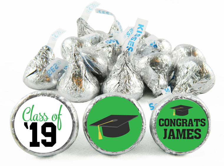Grad Hat Class of Graduation Labels for Hershey's Kisses