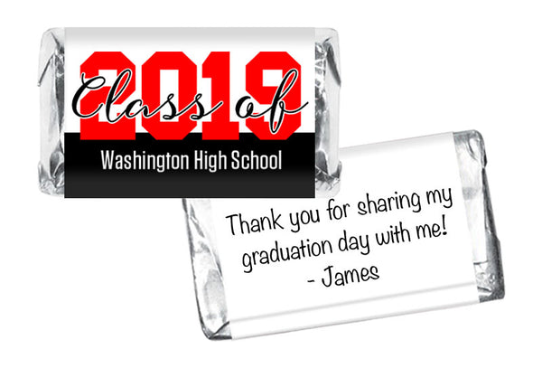 Large Year Graduation Mini Bar Wrappers - CandyBarWrappers.com