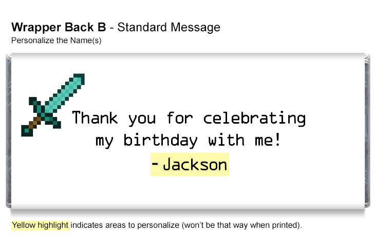 Minecraft Inspired TNT Birthday Party Candy Bar Wrappers - CandyBarWrappers.com minecraft-inspired-tnt-birthday-party-candy-bar-wrappers-candybarwrappers-com