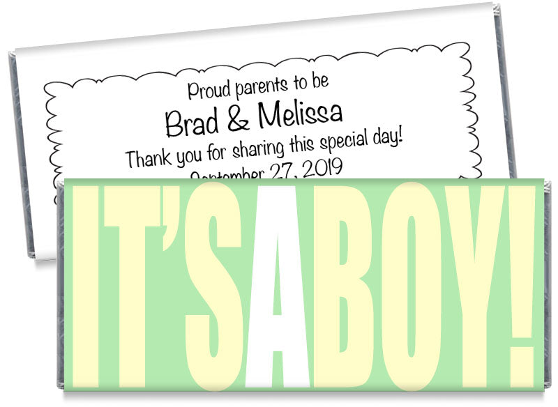 IT'S A BOY! Baby Shower Candy Bar Wrappers