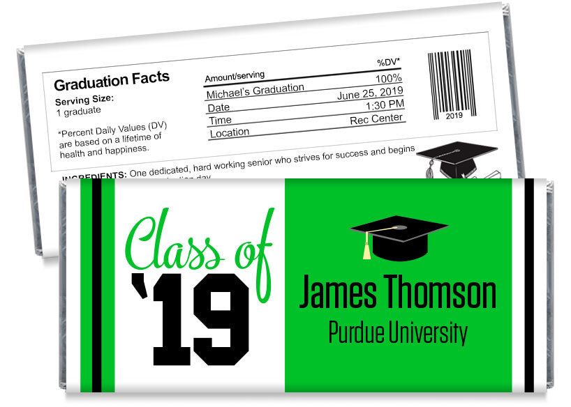 Class of '20 School Graduation Candy Bar Wrappers