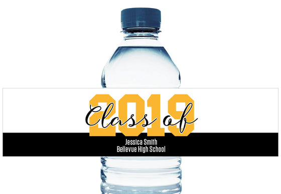 Large 2019 Personalized School Graduation Water Bottle Labels