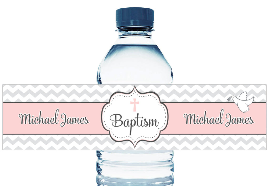 Baptism Personalized Water Bottle Labels