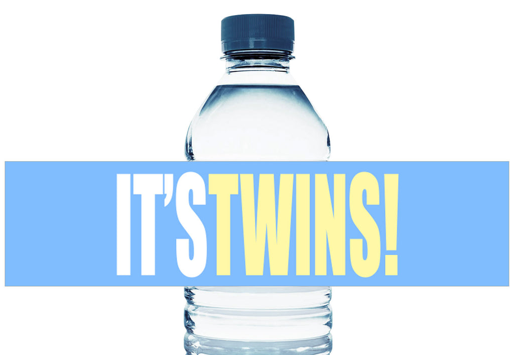 IT'S TWINS! Twin Water Bottle Labels