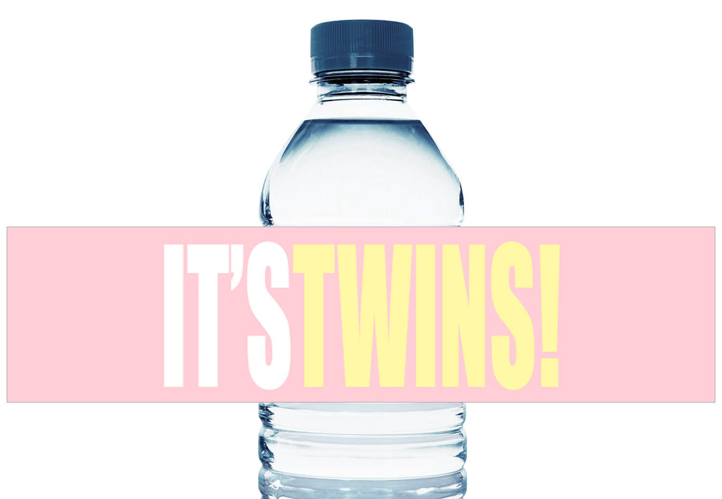 IT'S TWINS! Twin Water Bottle Labels