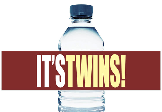 IT'S TWINS! Twin Water Bottle Labels