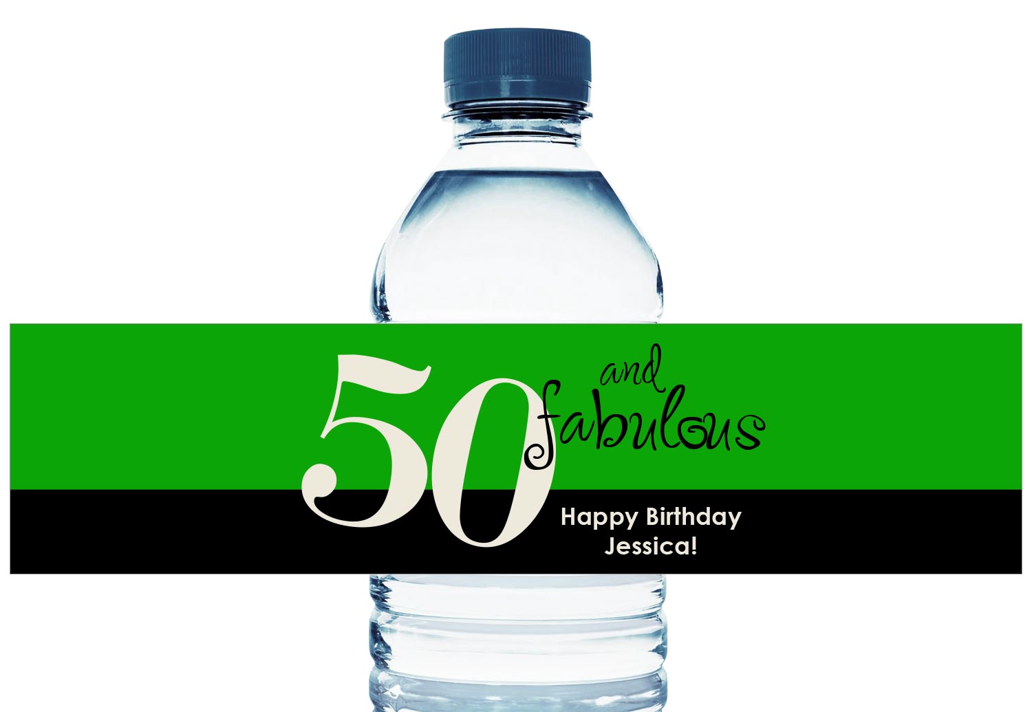 thumbnail image 2 of 100 Gold Damask Water Bottle Labels – Wedding Birthday 50th Anniversary, Waterproof 2 of 3