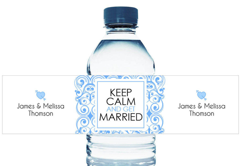 Paisley Personalized Wedding Water Bottle Labels