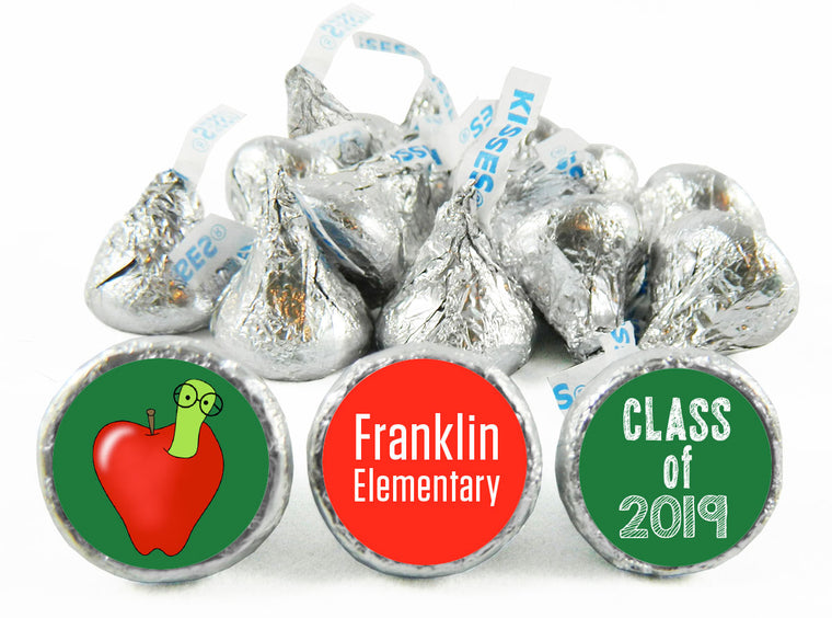 Apple Grad Elementary Graduation Labels for Hershey's Kisses