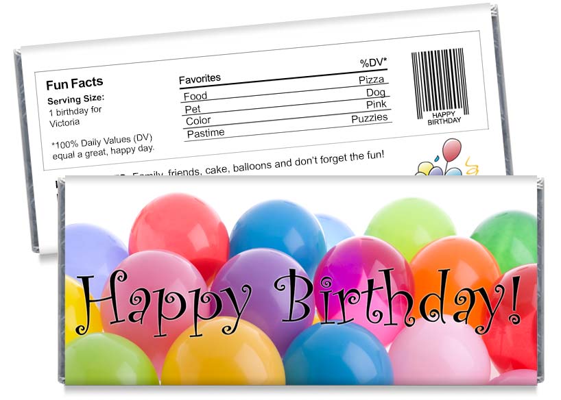 Balloons Birthday Party Candy Bar Wrappers - CandyBarWrappers.com balloons-birthday-party-candy-bar-wrappers-candybarwrappers-com