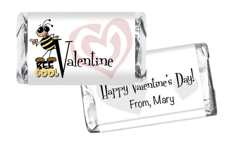 Bee Cool Valentine's Day Mini Bar Wrappers