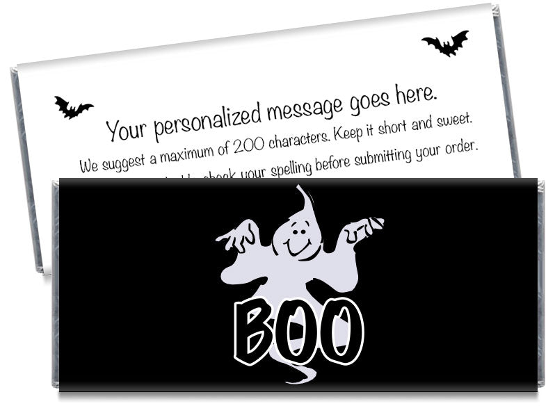 BOO Ghost Halloween Candy Bar Wrappers