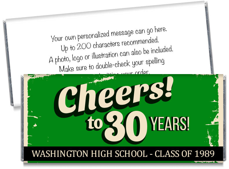 Cheers! School Reunion Candy Bar Wrappers