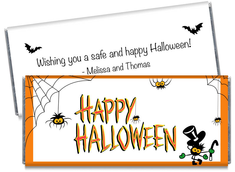 Dancing Spiders Halloween Candy Bar Wrappers
