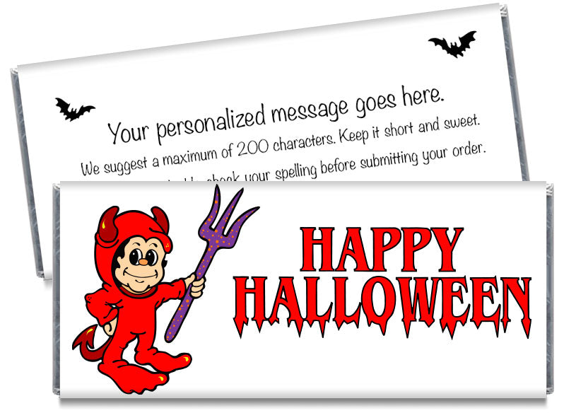 Little Devil Halloween Candy Bar Wrappers