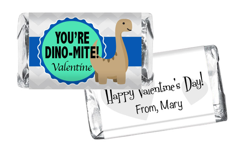 Dino Mite Valentine's Day Mini Bar Wrappers