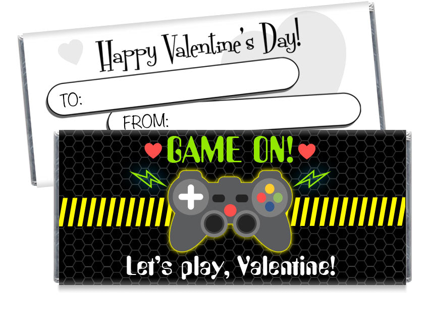 Game On Valentine's Day Candy Bar Wrappers