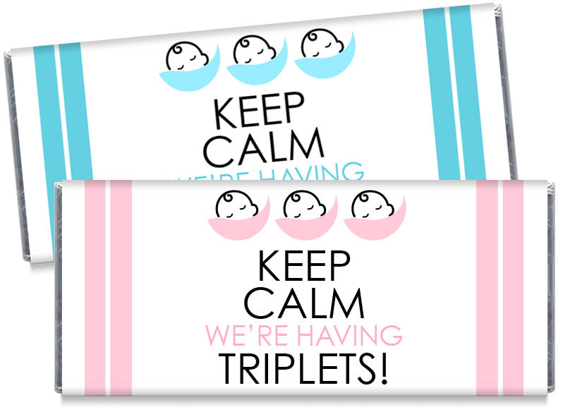 Keep Calm Triplets Candy Bar Wrappers