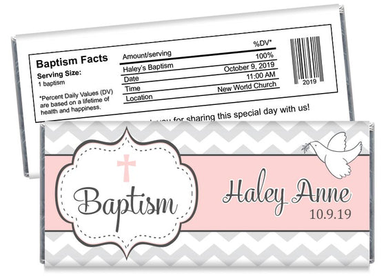 Dove Girl Baptism Candy Bar Wrappers