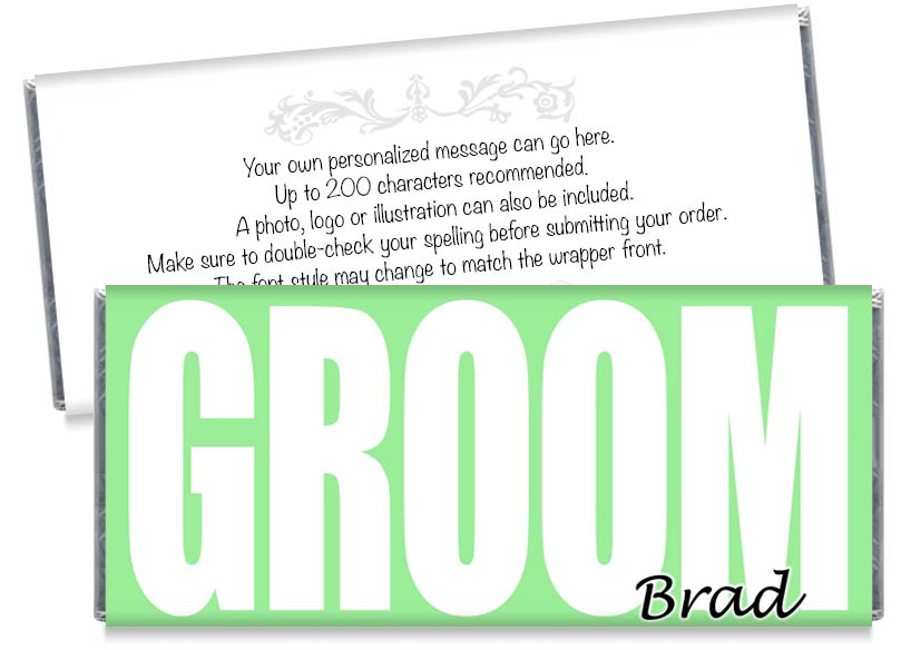 GROOM Wedding Candy Bar Wrappers