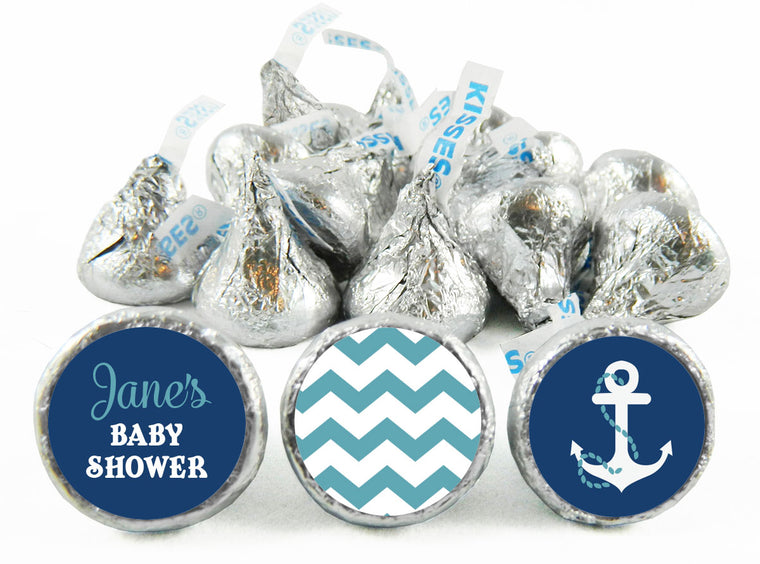 Nautical Baby Shower Labels for Hershey's Kisses