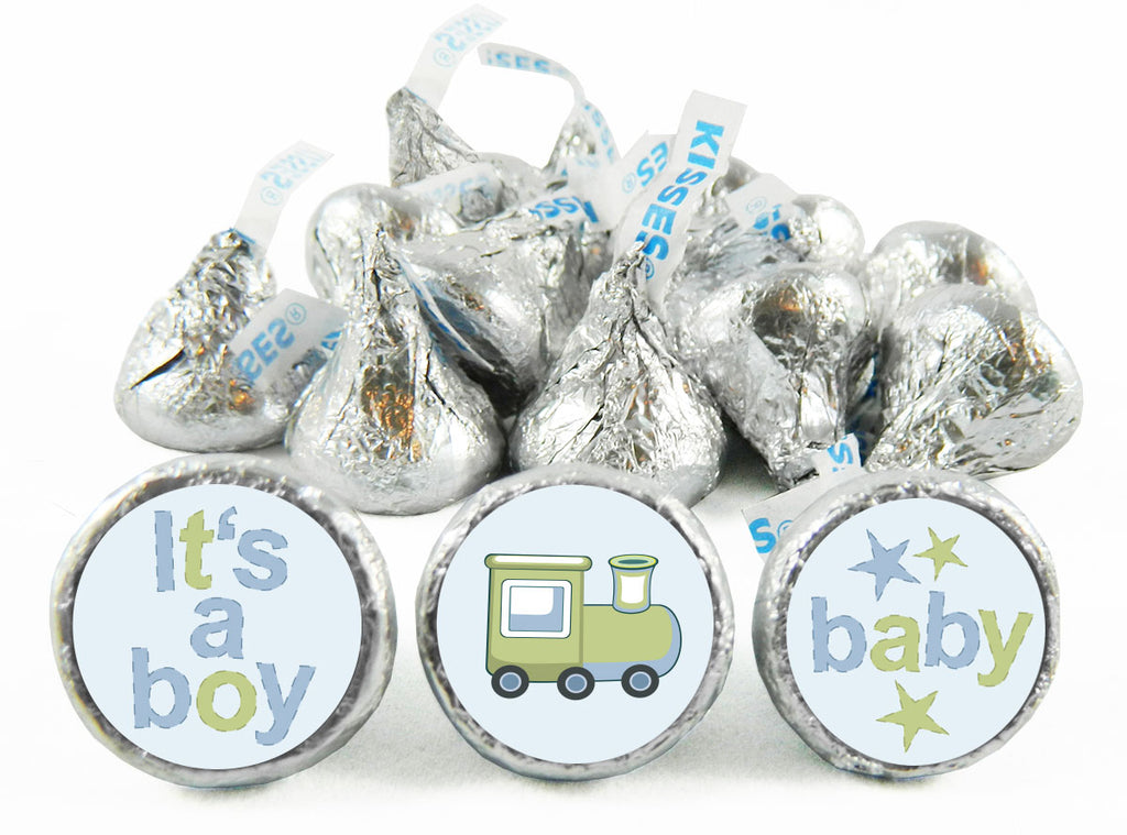 Baby Train Baby Shower Labels for Hershey's Kisses