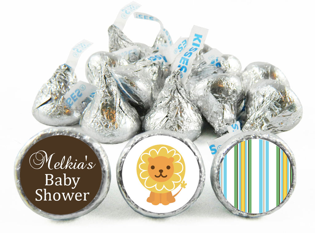 King of the Jungle Baby Shower Labels for Hershey's Kisses